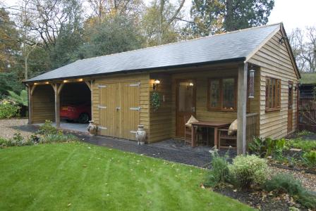 Customer case study: Two-bay carriage house with a garage and a home office in Guildford